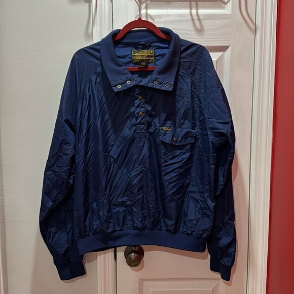 Vintage Eddie Bauer Bright Blue Windbreaker Pullover Jacket Size XL - Picture 1 of 13